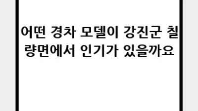 강진군 칠량면 경차 중고차 매입: 최고가 보장!